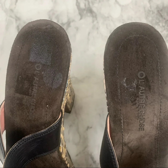 Ol’ Autre Chose Made in Italy Chunky Snakeskin Print Platform heels Size 40 - Picture 3 of 9